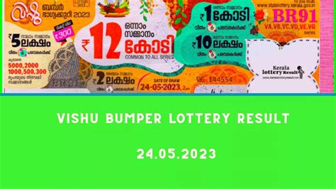 vishu bumper result 2023|Vishu Lottery Winner 2023: Kerala Lottery Vishu Bumper BR.